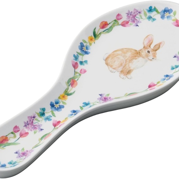 Melamine Spoon Rest Spoon 9.625 Inch for Kitchen Counter, Hello Easter Design - Picture 1 of 8